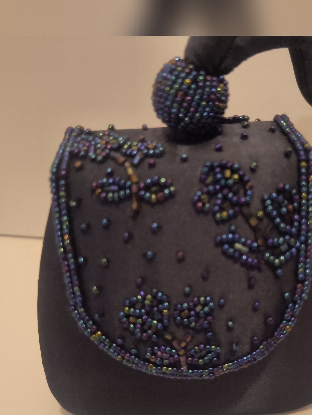 Vintage Y2K Beaded Iridescent Micro Evening Bag Crossbody - Picture 6 of 6